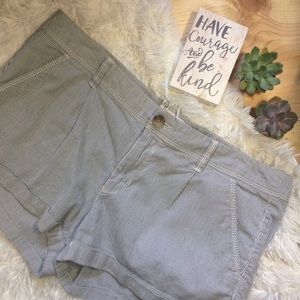 American Eagle Navy & White Rolled Hem Shorts